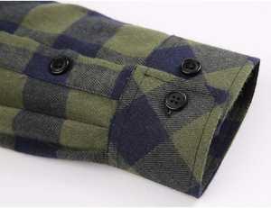 เสื้อเชิ้ตผ้าสักหลาดลายสก็อต คอปกผ้าลูกฟูก ซับในเงียบ ผ้าฝ้าย 100% ทรงหลวม น้ำหนักมาก ผ้าถัก สำหรับใส่กลางแจ้ง - Product Image 5