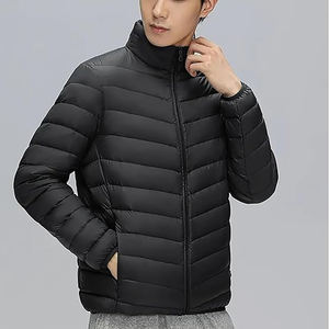 Chaqueta acolchada de invierno para hombre, chaquetas con aislamiento de nailon a prueba de viento y resistente al agua, bolsillos con cremallera, chaquetas acolchadas de estilo informal - Product Image 2