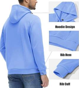 Mens Sherpa <b>Lined</b> <b>Hoodie</b> Heavy Weight Cotton Winter Cold Weather Warm Fleece Thick Hooded Sweatshirts - Product Image 3