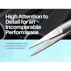 Tijera profesional de resorte para cejas de acero inoxidable para recortar y dar forma a las cejas con herramienta de aseo de precisión - Product Image 2