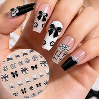 Autocollants pour ongles en gel non toxique avec impression en relief 5D sur le thème du printemps et de l'été, logo personnalisé, autocollants pour ongles, décalcomanies pour ongles, sûrs pour la création de motifs d'ongles DIY
