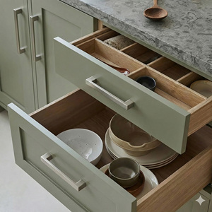 Contemporary Minimalist Zinc Alloy Square <b>U</b>-Shape Brushed Finish Cabinet Handle Pulls for Kitchen Bathroom Bedroom - Product Image 5