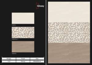 กระเบื้องเซรามิกติดผนังขนาด 300x600 มม. สำหรับห้องน้ำและห้องครัว ผิวมันเงา/ด้าน ลายแกะสลักน้ำตาล สำหรับตกแต่งผนังภายในอย่างหรูหรา - Product Image 5