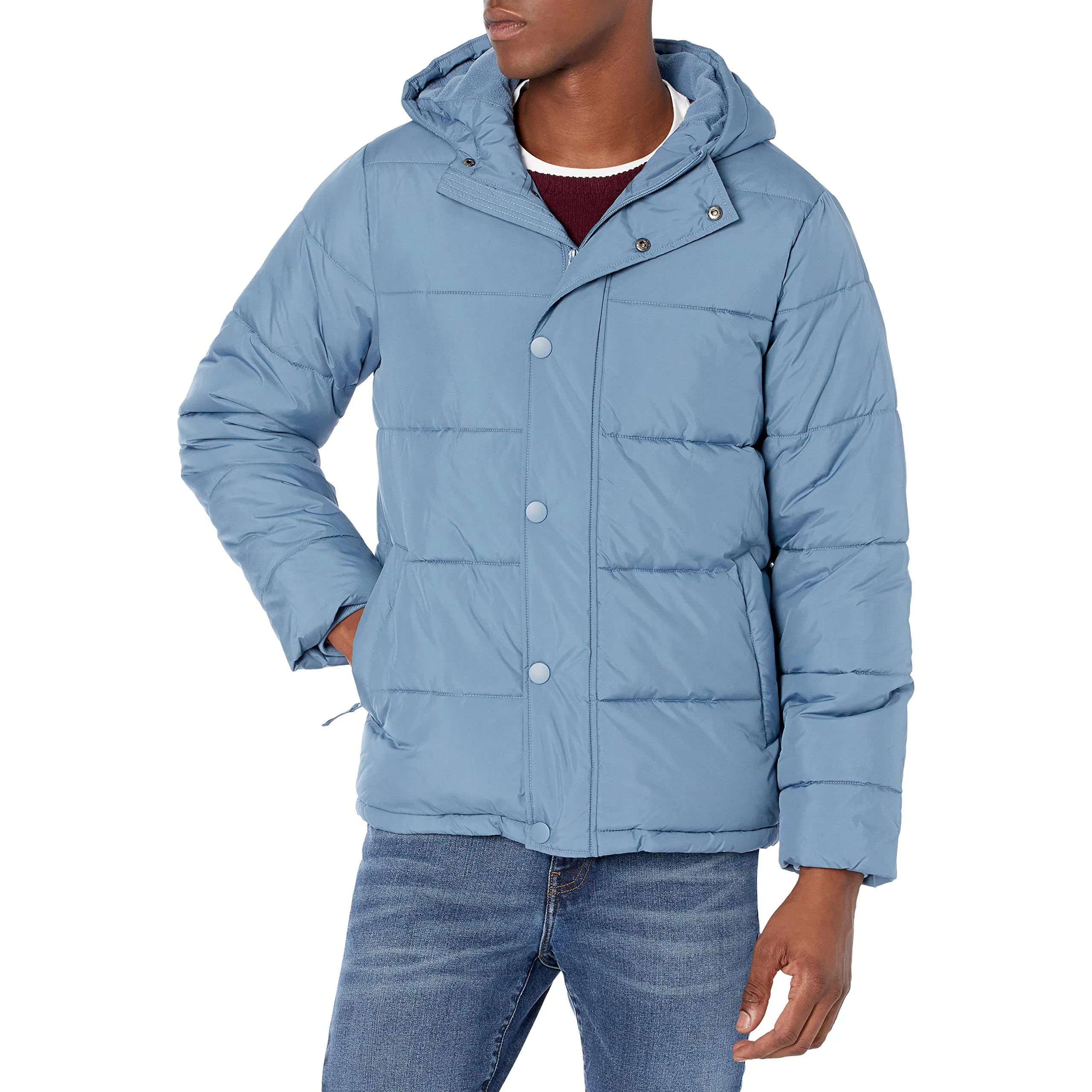 सर्दियों के मौसम में सस्ती कीमत लड़कों को हुक कर जैकेट निर्माता कैजुअल स्टाइल पुरुषों हल्के हॉट सेल प्यूफर जैकेट आपूर्तिकर्ता