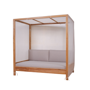 Cama de Descanso Plegable Moderna de Madera de Teca Ajustable, Hecha de Madera Maciza para Decoración de Muebles para el Hogar - Product Image 2