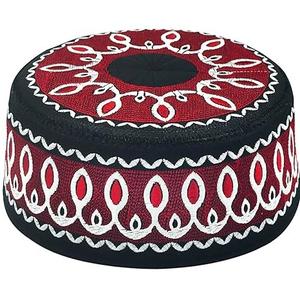 Dernier nouveau design Top qualité rond imprimé islamique arabe turc casquette chapeau Taqi haute qualité Ramadan casquettes Taqi chapeaux casquette chapeaux - Product Image 1