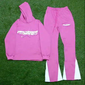 ชุดวอร์มผ้าฟลีซหนาสำหรับผู้ชายชุดวอร์มผ้าฝ้าย100% มีฮู้ดสองชิ้นชุดวิ่งสำหรับฤดูหนาว - Product Image 5