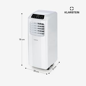 เครื่องปรับอากาศแบบพกพา 7000 BTU สำหรับบ้าน ควบคุมผ่านแอพ WiFi 3 in 1 ระบบทำความเย็น ลดความชื้น และพัดลม สำหรับห้องขนาด 10-15 ตร.ม. ระดับเสียง 50 เดซิเบล สีขาว - Product Image 6
