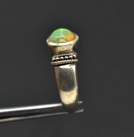 Bague en opale éthiopienne naturelle, bijoux fins, argent sterling 92,5, opale de feu Flyshy, cadeau de Noël
