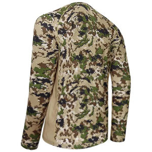 Camiseta Deportiva Transpirable Personalizada al por Mayor, Ropa de Caza de Camuflaje, Tejido Combinado, Camiseta Deportiva para Hombre - Product Image 4