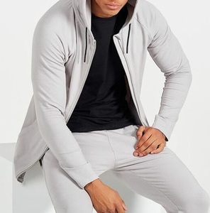 Chaquetas suaves y elásticas con cremallera Fabricante de ropa Hombres Zip up Hoodie Manga larga Sudaderas con cremallera completa de alta calidad para hombres - Product Image 5