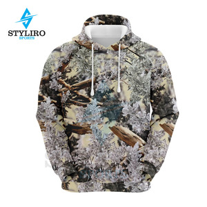 เสื้อฮู้ดดี้สำหรับล่าสัตว์ คุณภาพสูง ผลิตจากโพลีเอสเตอร์ 100% ลายปักต้นไม้สีขาว สำหรับใช้งานกลางแจ้งในฤดูหนาว - Product Image 3