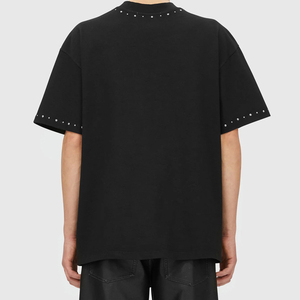 Özel üreticileri giyim gelişmiş sopa bir elmas o-boyun T-Shirt gevşek fit ağır baskılı % 100% pamuk erkek t-shirtü - Product Image 2