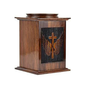 Urnes de crémation en bois faites à la main de style américain de vente chaude urnes décoratives funéraires modernes pour hommes femmes à bas prix - Product Image 3