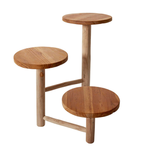 Soporte de plantas de madera natural para suculentas Soporte de plantas de madera personalizable con todo uso Soporte de plantas de diseño único - Product Image 6