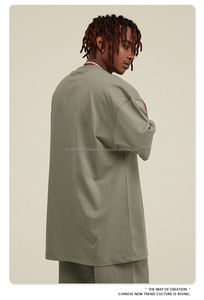 Camiseta extragrande de tamaño grande de lujo de marca personalizada para hombre, Camiseta de algodón de primera calidad en blanco con impresión digital, logotipo gráfico impreso - Product Image 4