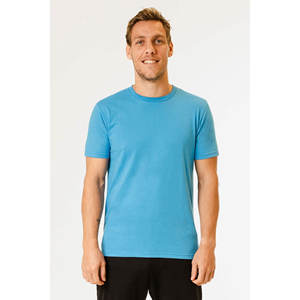 Camiseta de algodón 100% para hombre cuello redondo Casual manga corta Regular camiseta lisa personalizada transpirable - Product Image 5