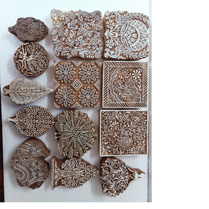 Custom Made Hand Carved <b>Wooden</b> Printing <b>Blocks</b> Available in Custom Made Assorted Sizes Ideal for Resale by Art and Craft Store - Product Image 1