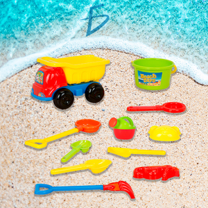 Set da Spiaggia in Plastica da 11 Pezzi per Bambini, Giocattoli Estivi da Esterno a Forma di Camion - Product Image 2