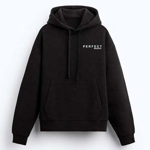 Sudaderas con capucha negras para hombre, con cremallera, de algodón, forro polar, informales, sudaderas con capucha tipo pullover, ropa de calle unisex para hombre y mujer, sudadera con capucha con logo personalizado - Product Image 6