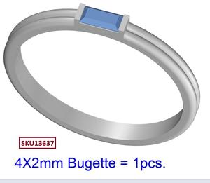 Anillos de Joyería Fina con Circonita Cúbica, Corte Esmeralda, Forma de Baguette, Plata de Ley Chapada en Oro, Certificado IGI, para Bodas, Compromisos y Fiestas - Product Image 5