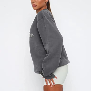 Pulls en tricot d'hiver décontractés pour femmes, col en V, coupe ajustée, tricot doux uni avec décoration appliquée, logo sur le devant - Product Image 2