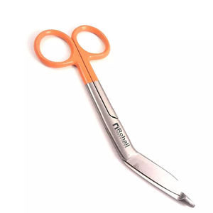 Nouvel arrivage : Ciseaux médicaux OEM pour infirmières, ciseaux à pansements à poignée colorée en acier inoxydable, pour usage hospitalier - Product Image 3