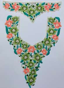 Tissu de dentelle à broderie florale de haute qualité pour vêtements et robes Garniture en dentelle brodée personnalisée en gros pour robe de mariée - Product Image 4