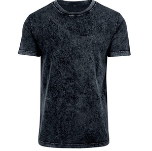 เสื้อยืดคอกลมแขนสั้นของผู้ชายกลางแจ้งเสื้อเล่นกีฬาคอกลมแขนสั้นฟอกสีกรดวินเทจ - Product Image 1