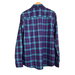 Camisa de Franela de Algodón Transpirable para Hombre, Diseño a Cuadros, Dos Bolsillos en el Pecho, Fábrica de Ropa China - Product Image 6