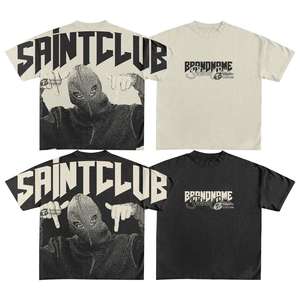 Impression DTG personnalisée T-shirt délavé à l'acide coupe ample 100% coton T-shirt surdimensionné à manches courtes pour les fabricants de vêtements - Product Image 3