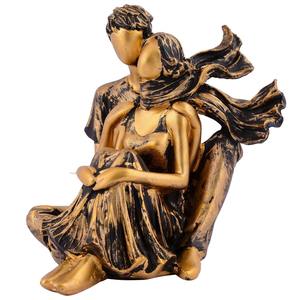 Sculpture moderne en métal poli, couple d'anges dansants abstraits, idéal pour la décoration de la maison ou du bureau, vente chaude - Product Image 5