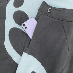 Conjunto Deportivo Personalizado de Invierno con Estampado, Chaqueta Bordada, Pantalones Deportivos de Algodón con Bloques de Color, Trajes Deportivos Unisex OEM - Product Image 4