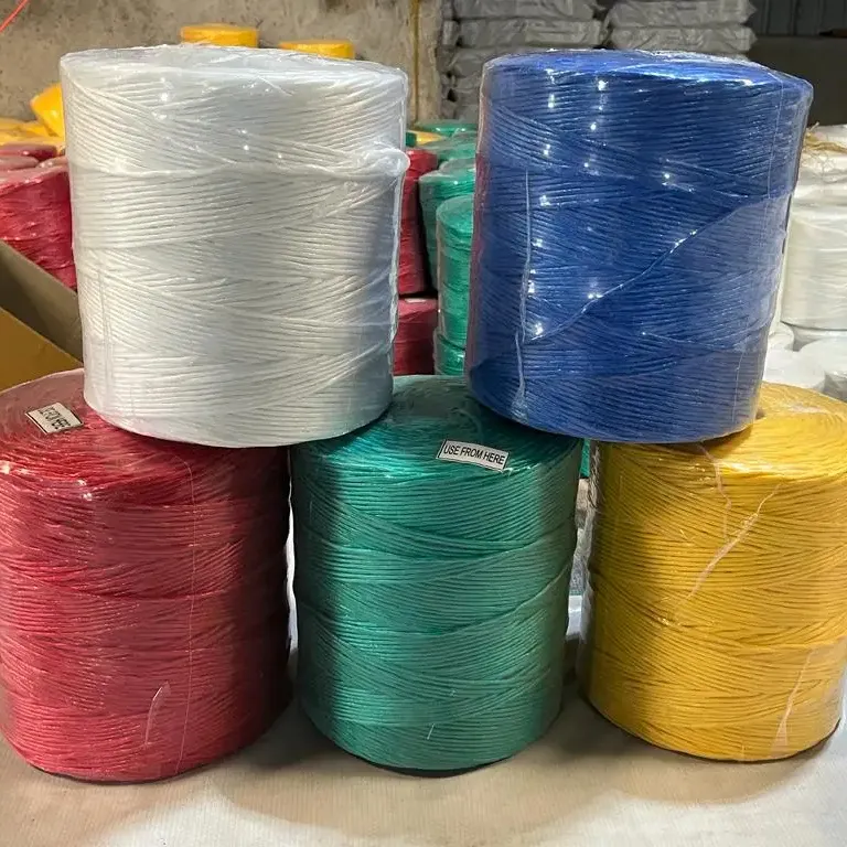 Indian Factory Polypro PP Raffia tomato twine Yarn black red pink white with customized size available tomato braided twine