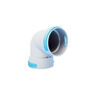 Raccord coudé à 90 degrés en PEHD De75 pour conduit de ventilation d'air frais, idéal pour l'installation de systèmes de ventilation domestique