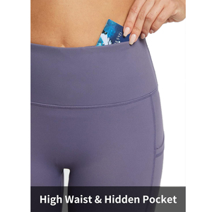 Pantalones cortos transpirables con Control de barriga, pantalones cortos de Yoga de cintura alta para correr para mujer con bolsillos profundos - Product Image 3