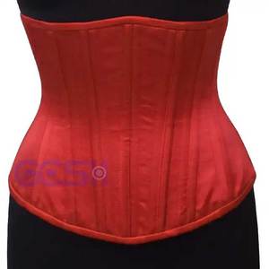 Nouveau design, corset en coton rouge sous le buste, avec armatures en acier, disponible au prix de gros - Product Image 1