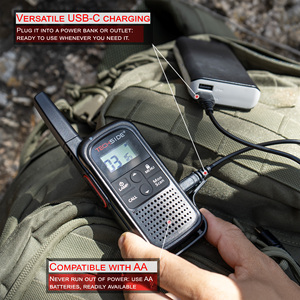Prix Usine TechSide TS-T3BAUD+6 Go Talkie-walkie PMR446 16 Canaux Portée 10 km Recharge USB-C Avec Batteries Rechargeables - Product Image 3