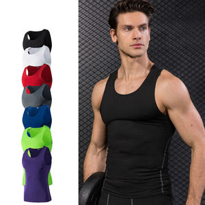 Débardeur de Compression Sans Manches pour Homme, avec Logo Personnalisé, Respirant, Maigre, Entraînement, Grande Élastique - Product Image 4