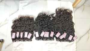 Indio 22 "textura rizada Natural 100% solo donante crudo sin procesar Remy máquina de cabello humano extensiones de trama doble 3 paquetes - Product Image 4