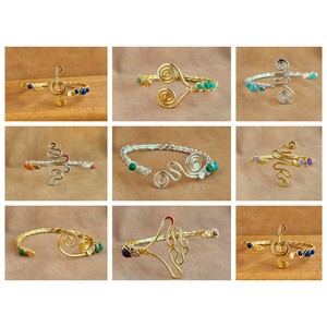 Handmade Stylish Fashion <b>Bracelets</b> & Bangles Gold & Silver Plated with Vibrant <b>Gemstone</b> Details for Resale - Product Image 4