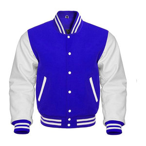 Premium Letterman Baseball School College Bomber Varsity Jacket Cuero genuino 100% Soporte de lana teñido Servicio OEM - Product Image 2