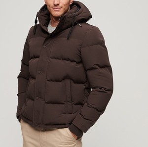 เสื้อแจ็กเก็ตขนเป็ดสำหรับผู้ชายสีม่วงโลโก้ได้ตามต้องการสำหรับฤดูหนาว - Product Image 4