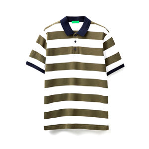 Camisa de Hombre, Sólida, Transpirable, de Spandex/Algodón, con Cuello Camisero, Detalle de Botones, Mangas Cortas, Logotipo Personalizado Bordado - Product Image 1