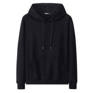 Sweats à capuche de luxe épais en coton vierge imprimé de logo personnalisé survêtement unisexe broderie polaire en vrac sweats à capuche épais uni pour hommes - Product Image 2