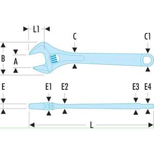 ประแจปรับได้ Facom พร้อมระบบปรับเร็ว ด้ามจับโลหะทนทาน - Product Image 2