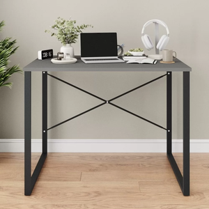 Bureau d'ordinateur en métal, table de bureau à domicile, table d'étude et d'écriture, poste de travail minimaliste - Product Image 4
