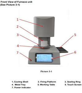 Horno de porcelana al vacío LNY Classic 5G de temperatura precisa para laboratorio Dental fusión de porcelana se adhiere al Metal PFM - Product Image 3