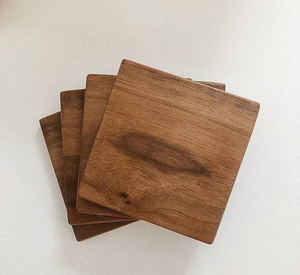 Posavasos de madera personalizado, posavasos de madera de nuevo diseño, mesa de cena cuadrada, artículo decorativo, alfombrillas y almohadillas, posavasos - Product Image 1