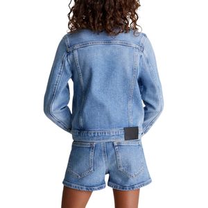 <b>Girls</b> Light Wash Denim Bomber <b>Jacket</b> Zipper Sequins Thick Outerwear Stylish Casual Layer Soft Durable Fabric Winter Custom - Product Image 2